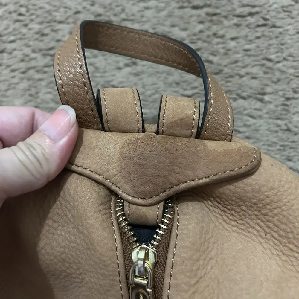 Rebecca Minkoff Julian Mini Backpack Leather Handbag Tan *Read